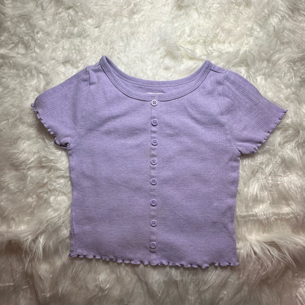 Wonder Nation Light Purple Ribbed Shirt